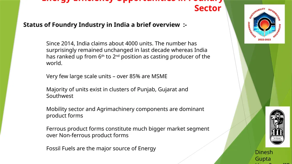 Energy Efficiency Opportunities in Foundry Sector - slide 3 of 16