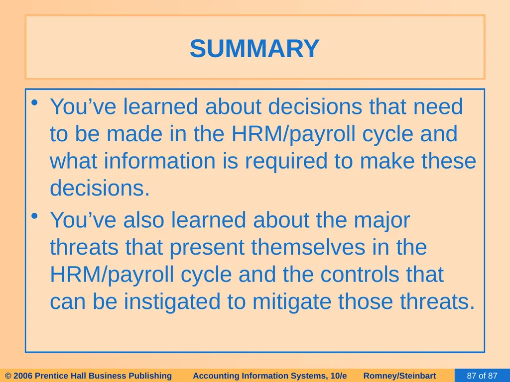 HAPTER 13 The Human Resources Management / Payroll - slide 67 of 67