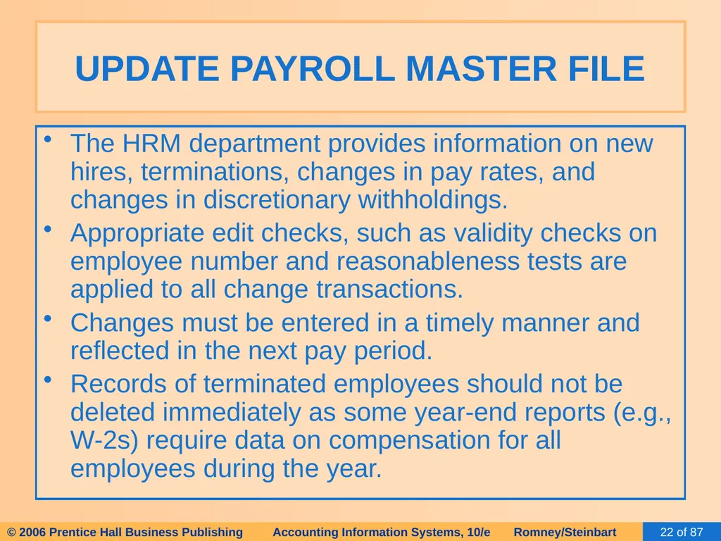 HAPTER 13 The Human Resources Management / Payroll - slide 22 of 67
