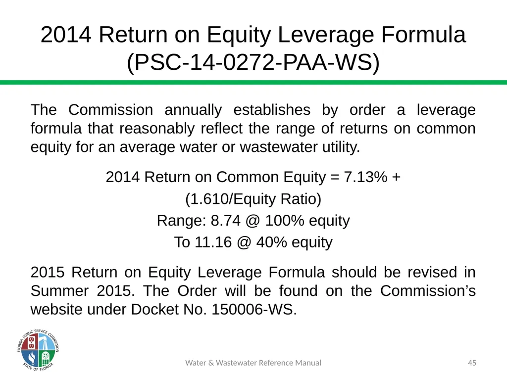 Staff Assisted Rate Cases (SARCs) 1 Water & - slide 45 of 73