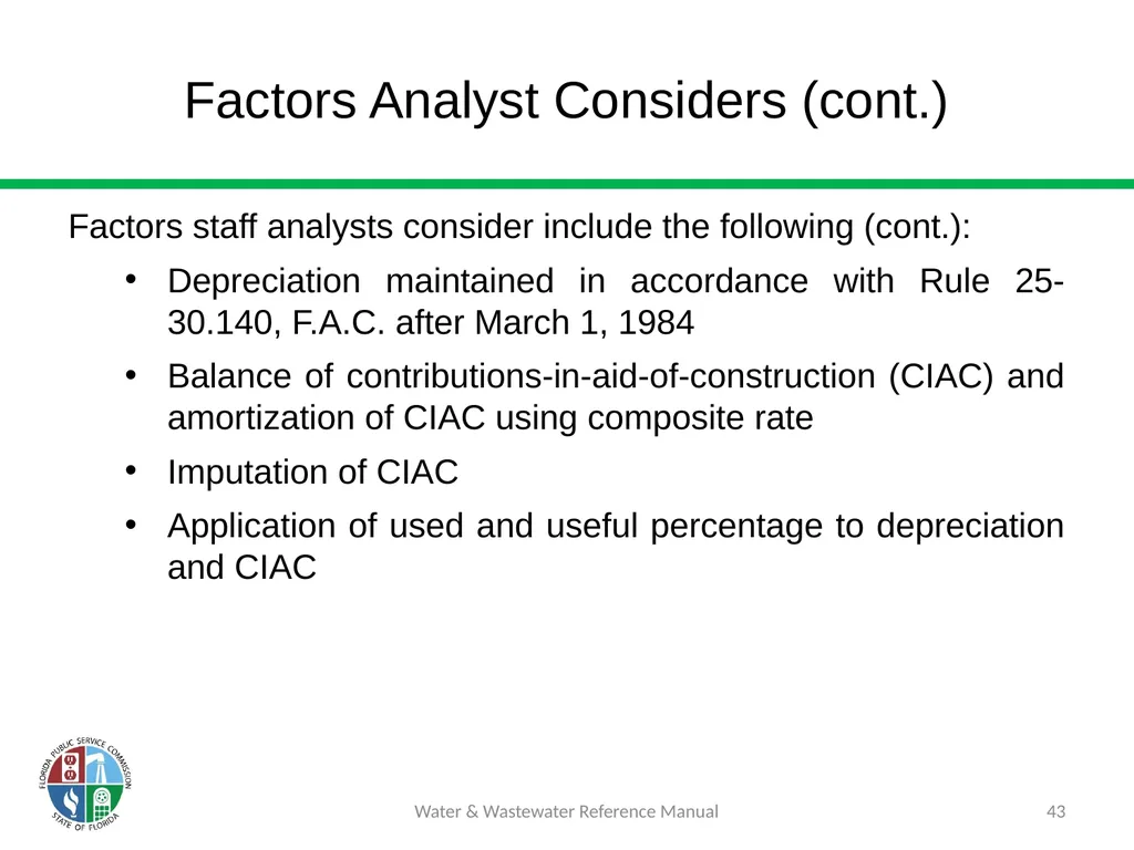 Staff Assisted Rate Cases (SARCs) 1 Water & - slide 43 of 73