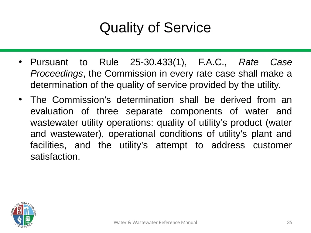 Staff Assisted Rate Cases (SARCs) 1 Water & - slide 35 of 73