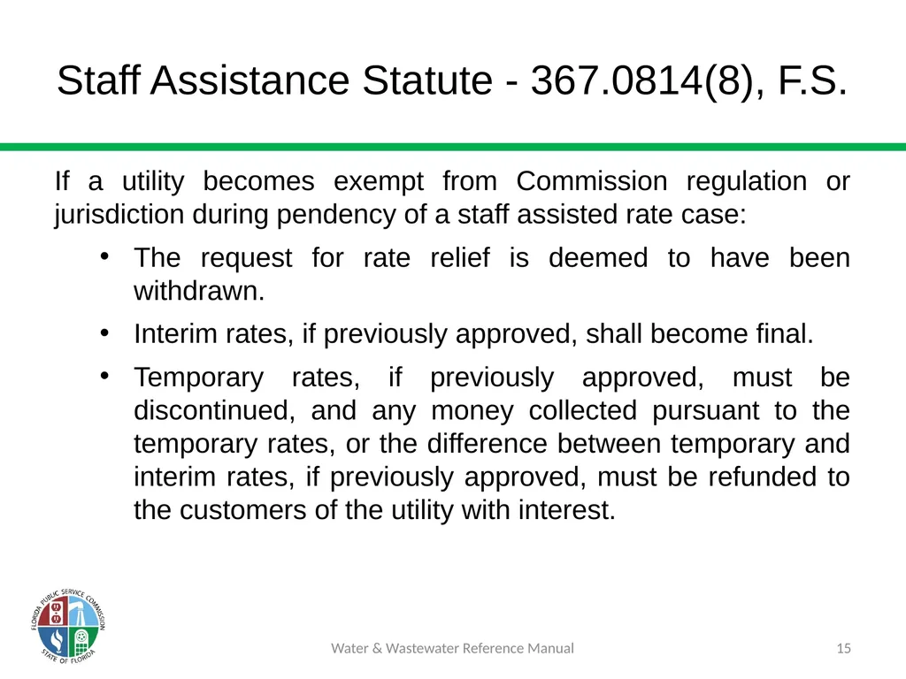 Staff Assisted Rate Cases (SARCs) 1 Water & - slide 15 of 73
