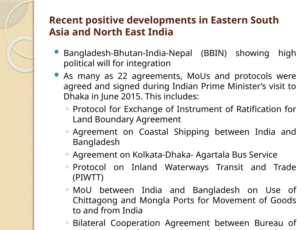 Sub-Regional Trans-Boundary Cooperation towards - slide 2 of 15
