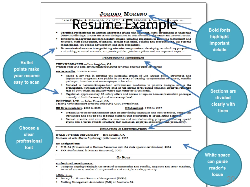 7.2 Resume Writing 1 Create, format, and - slide 20 of 24