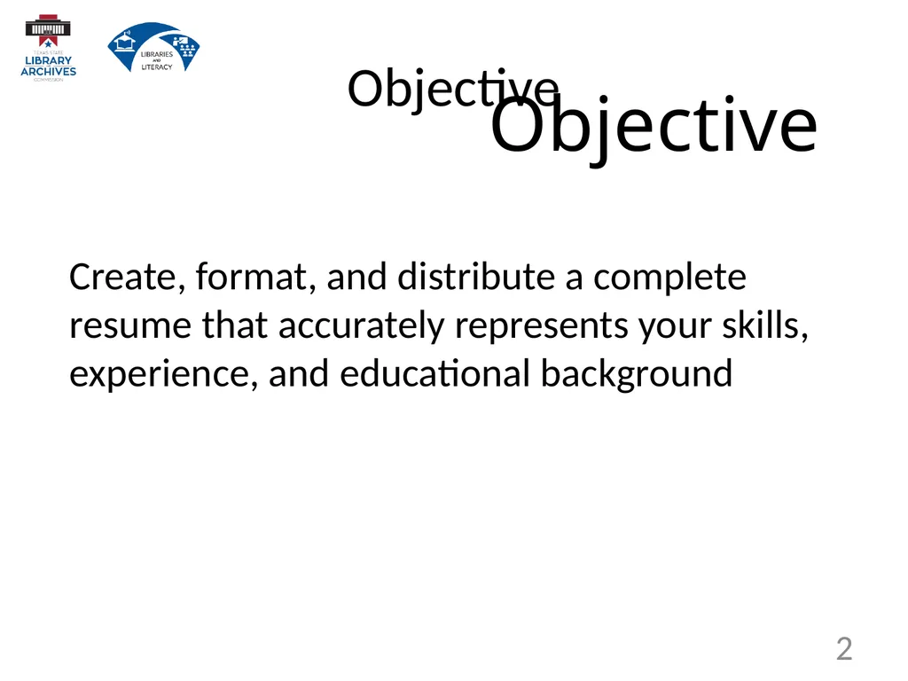 7.2 Resume Writing 1 Create, format, and - slide 2 of 24