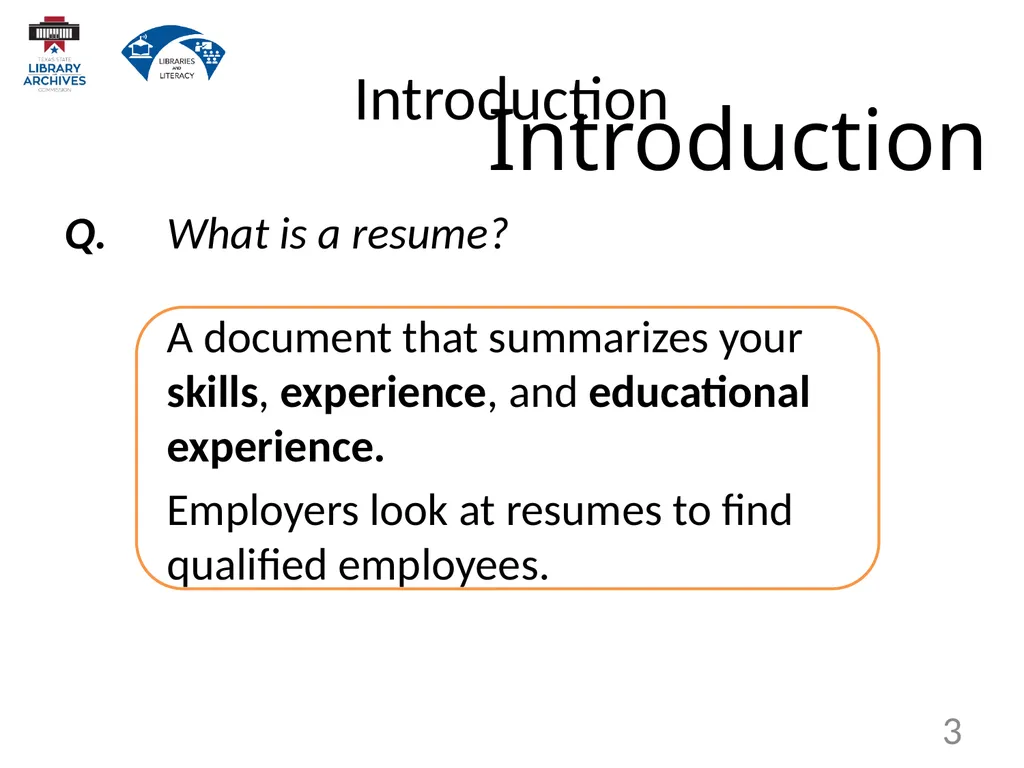 7.2 Resume Writing 1 Create, format, and - slide 3 of 24