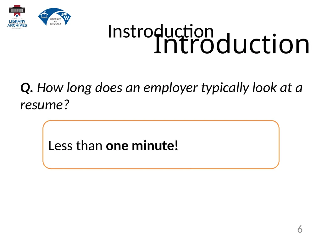 7.2 Resume Writing 1 Create, format, and - slide 6 of 24