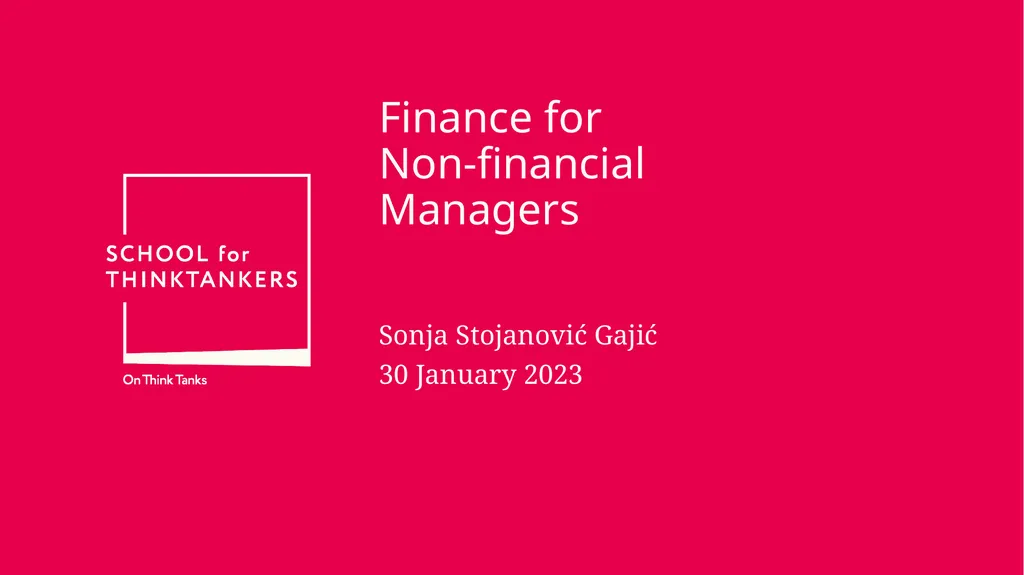 Finance for Non-financial Managers Sonja - slide 2 of 39