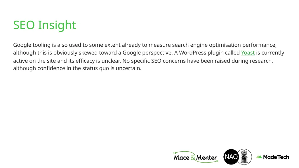 NAO Website Technical Discovery Prepared by Stu - slide 25 of 43