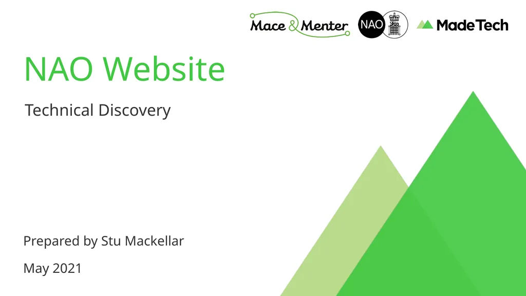 NAO Website Technical Discovery Prepared by Stu - slide 1 of 43