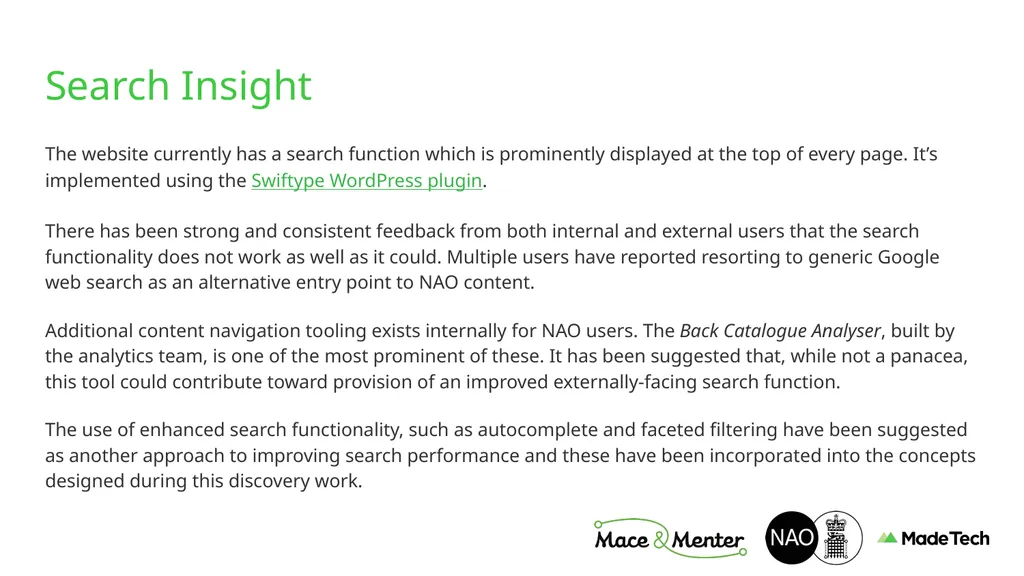 NAO Website Technical Discovery Prepared by Stu - slide 15 of 43