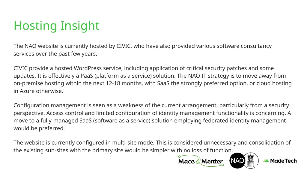 NAO Website Technical Discovery Prepared by Stu - slide 11 of 43