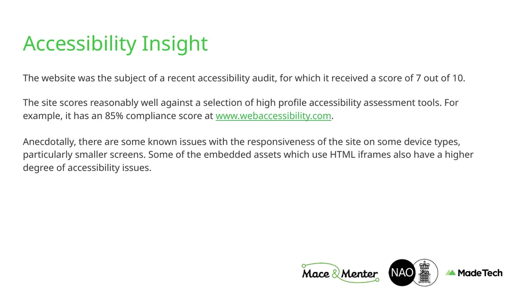 NAO Website Technical Discovery Prepared by Stu - slide 23 of 43