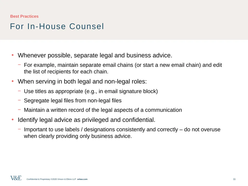 Privileged Communications: An Overview and - slide 11 of 24