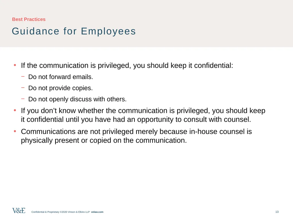 Privileged Communications: An Overview and - slide 13 of 24