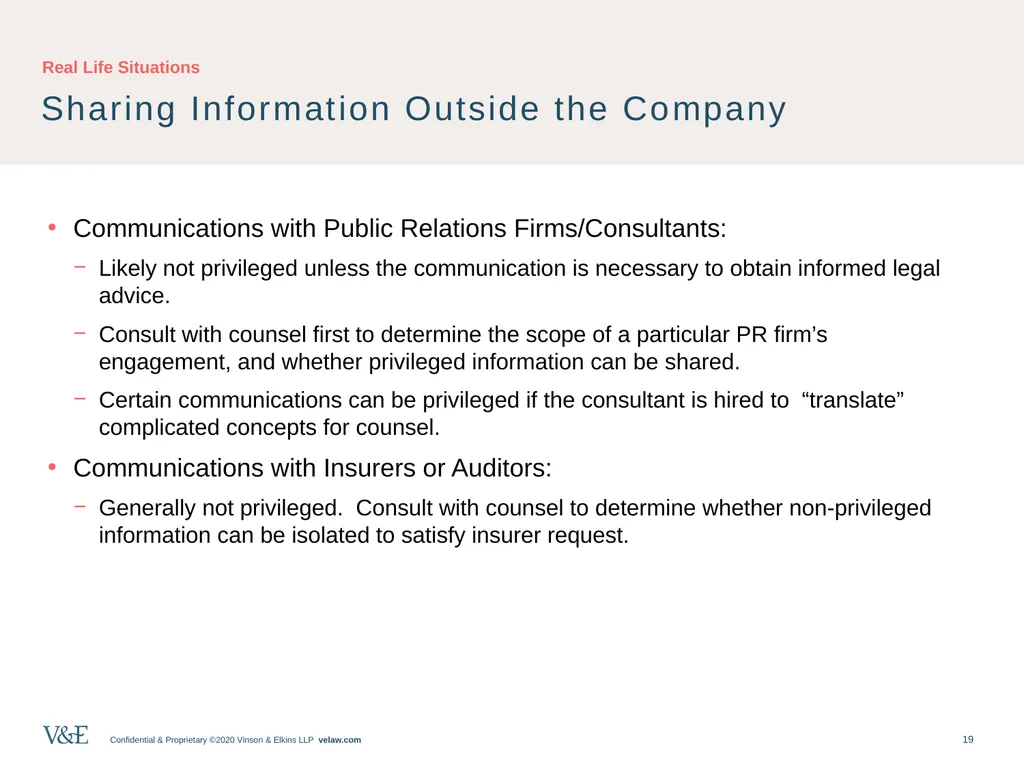Privileged Communications: An Overview and - slide 19 of 24