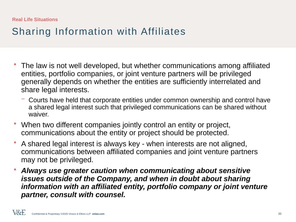 Privileged Communications: An Overview and - slide 20 of 24