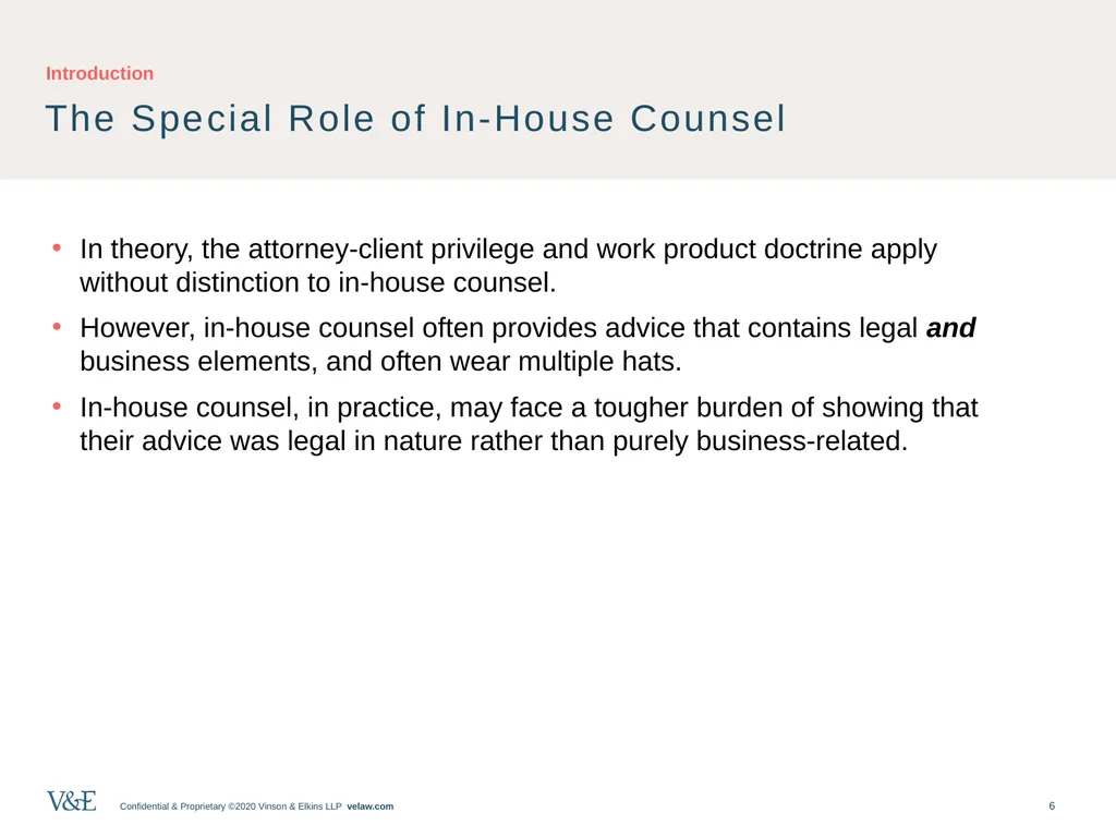 Privileged Communications: An Overview and - slide 6 of 24