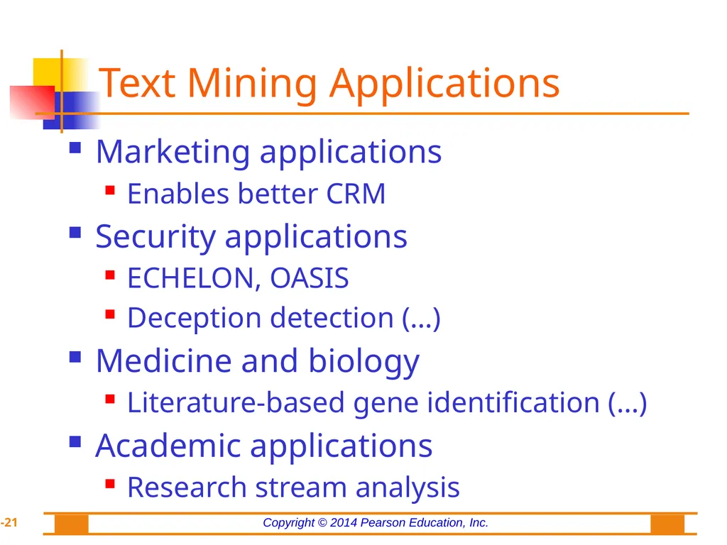 Chapter 7: Text Analytics, Text Mining, and - slide 21 of 53