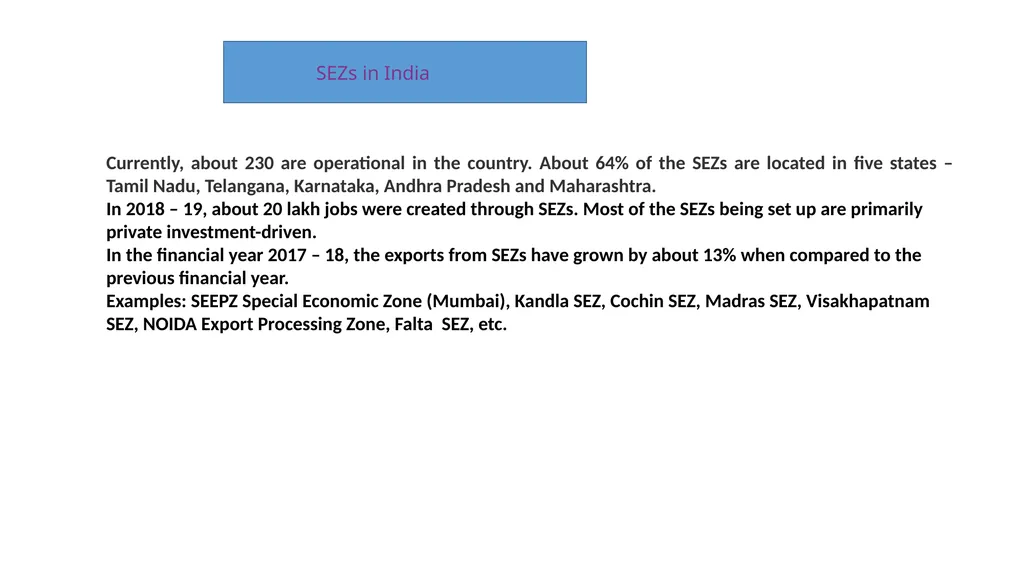 FOREIGN TRADE POLICY PART-3 SPECIAL ECONOMIC ZONE - slide 9 of 15