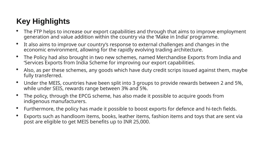 FOREIGN TRADE POLICY PART-3 SPECIAL ECONOMIC ZONE - slide 13 of 15