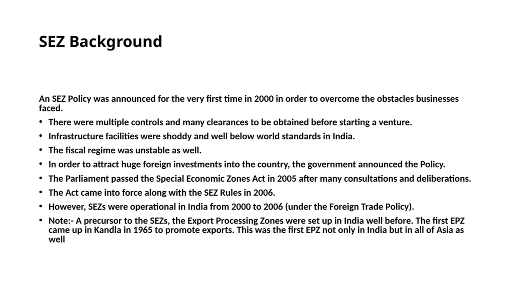 FOREIGN TRADE POLICY PART-3 SPECIAL ECONOMIC ZONE - slide 3 of 15