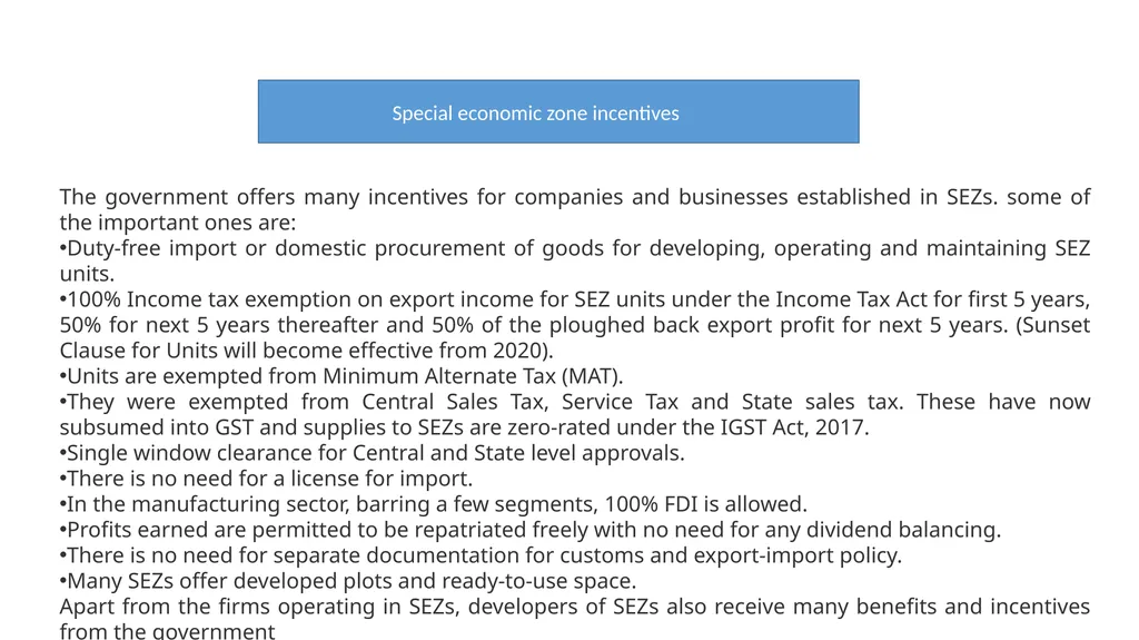 FOREIGN TRADE POLICY PART-3 SPECIAL ECONOMIC ZONE - slide 7 of 15