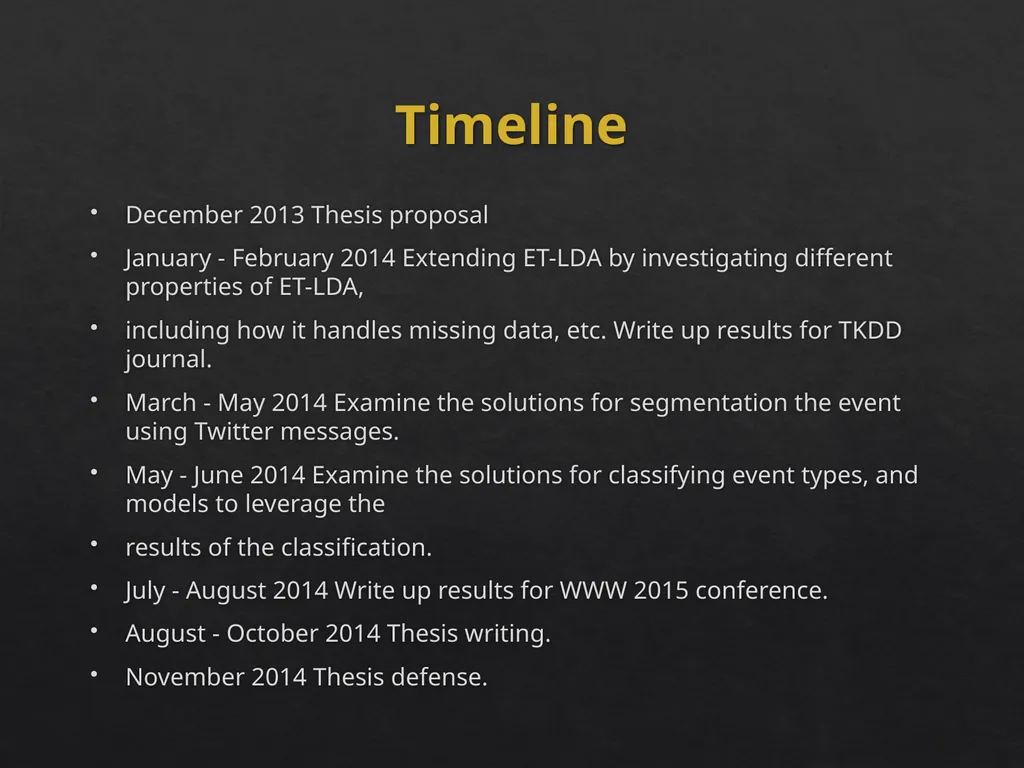 Event Analytics on Social Media: Challenges and - slide 72 of 72