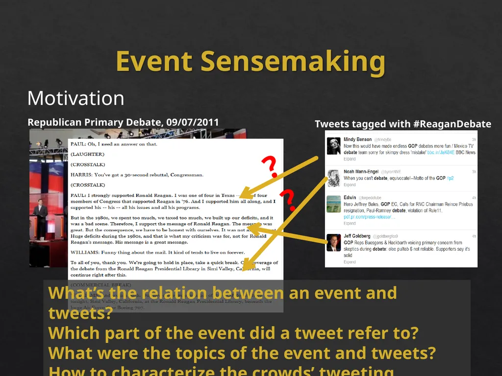 Event Analytics on Social Media: Challenges and - slide 21 of 72