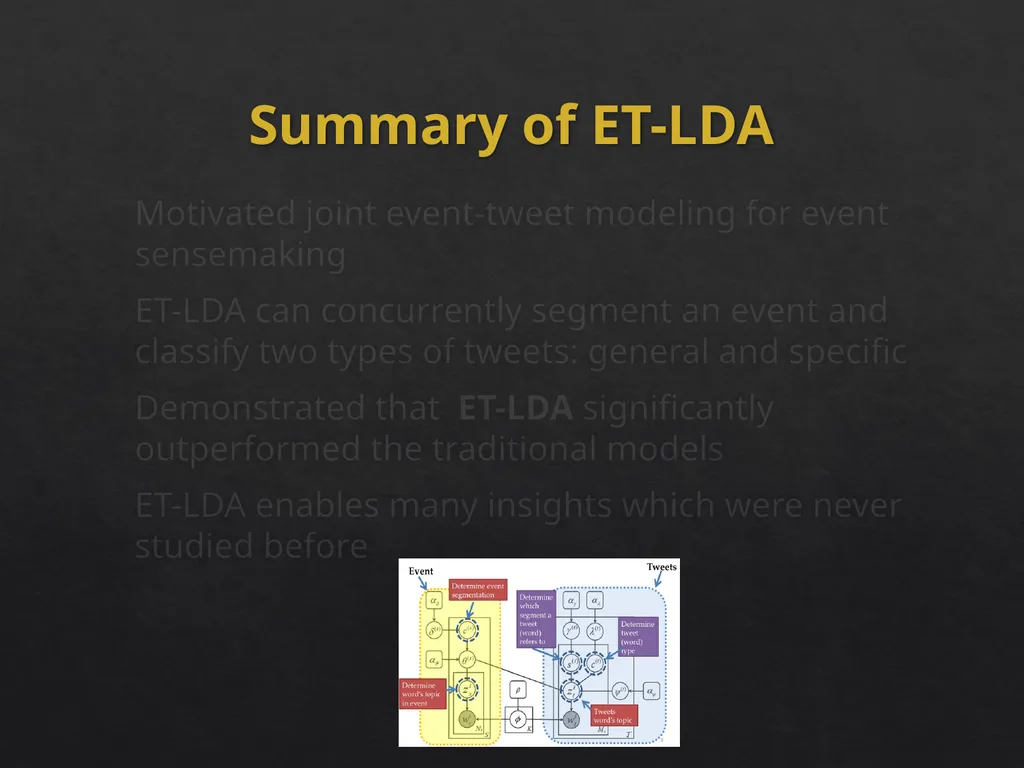 Event Analytics on Social Media: Challenges and - slide 36 of 72