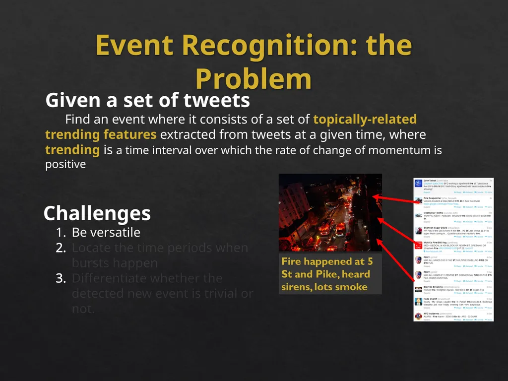 Event Analytics on Social Media: Challenges and - slide 58 of 72
