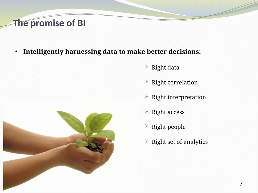 From Data Warehouse to Business Intelligence – - slide 7 of 20