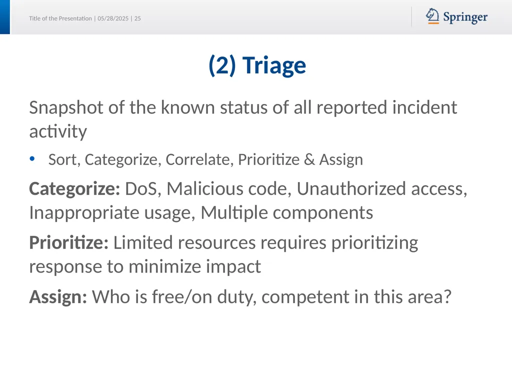 Security Planning Susan Lincke Planning for - slide 25 of 57