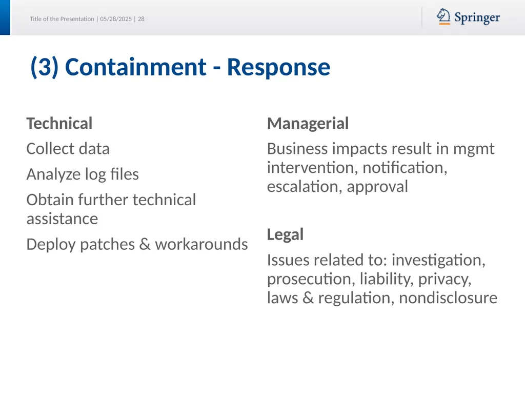 Security Planning Susan Lincke Planning for - slide 28 of 57