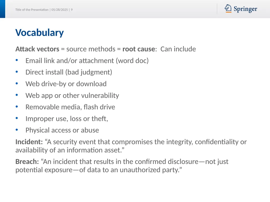 Security Planning Susan Lincke Planning for - slide 9 of 57