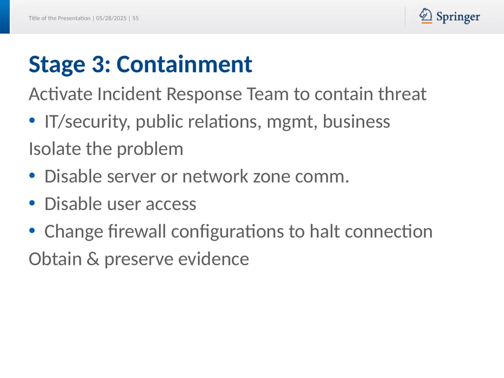 Security Planning Susan Lincke Planning for - slide 55 of 57