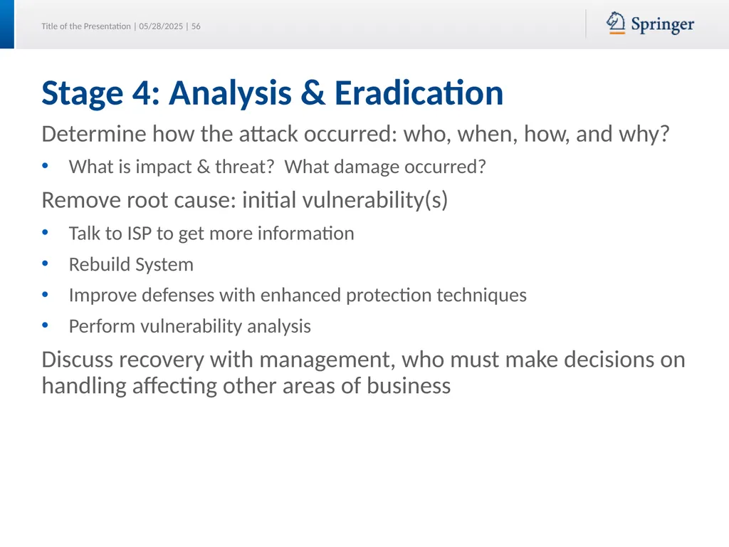 Security Planning Susan Lincke Planning for - slide 56 of 57