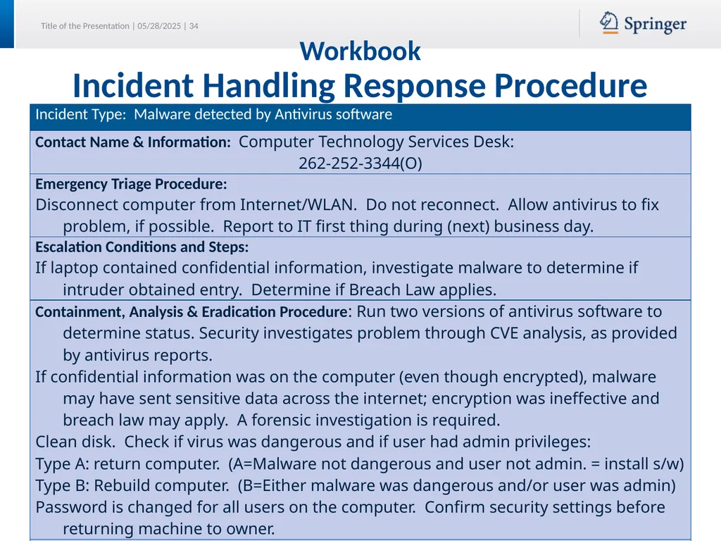 Security Planning Susan Lincke Planning for - slide 34 of 57