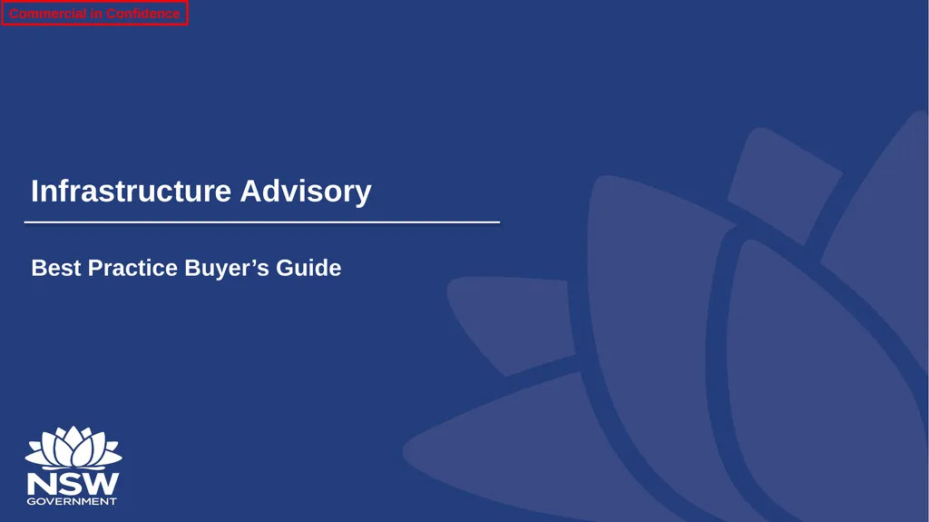 Infrastructure Advisory Best Practice Buyer’s - slide 1 of 40