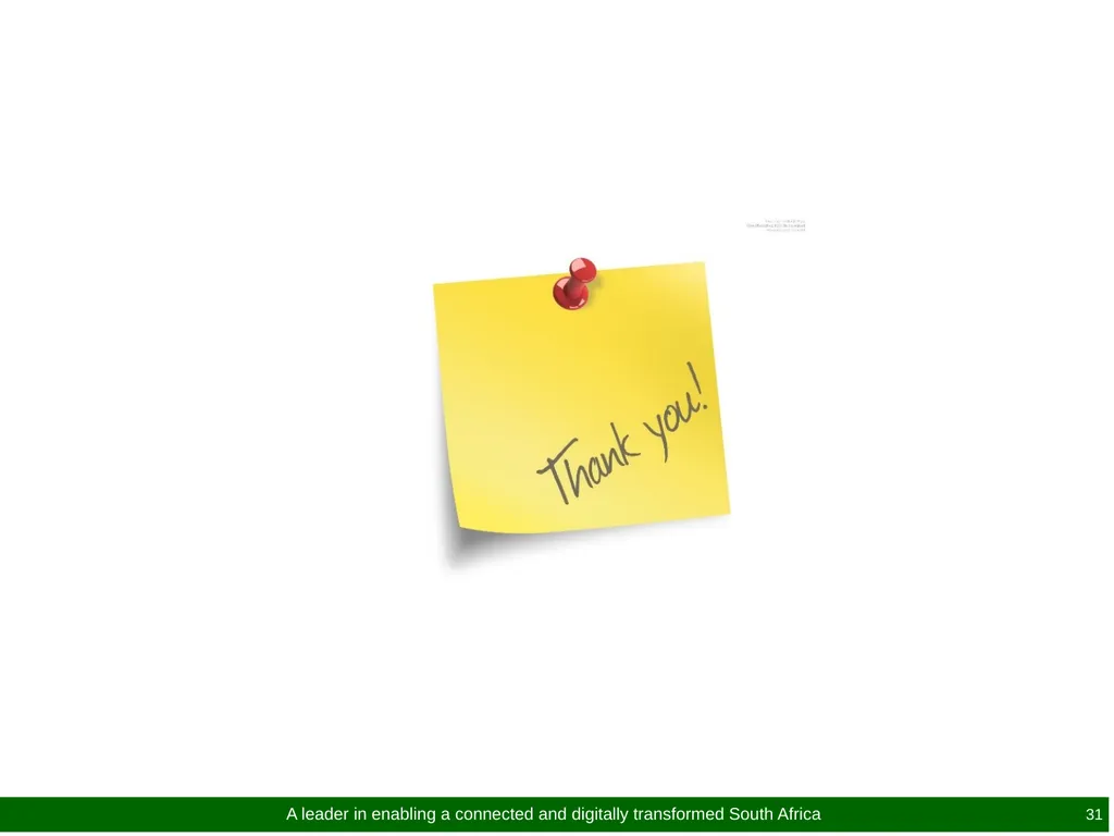 PRESENTATION TO THE PORTFOLIO COMMITTEE ON - slide 31 of 31