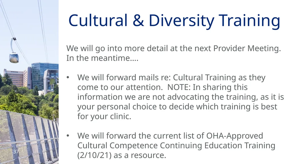 PRESENTED BY: OHSU HEALTH SERVICES TEAM Provider - slide 37 of 45