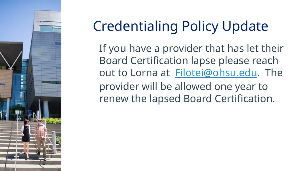 PRESENTED BY: OHSU HEALTH SERVICES TEAM Provider - slide 32 of 45