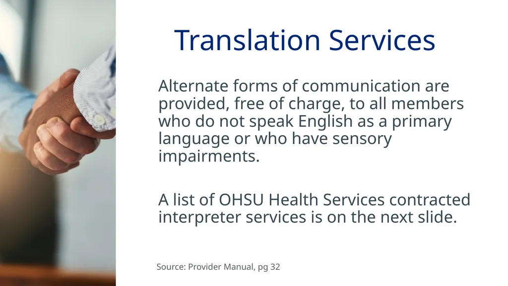 PRESENTED BY: OHSU HEALTH SERVICES TEAM Provider - slide 41 of 45