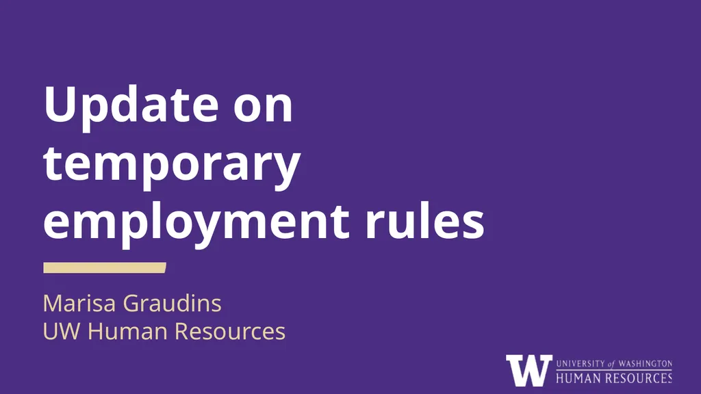 Update on temporary employment rules Marisa