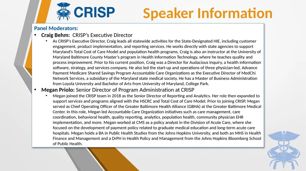 User Summit Agenda 8:45 – 9 AM Opening Remarks - slide 10 of 13