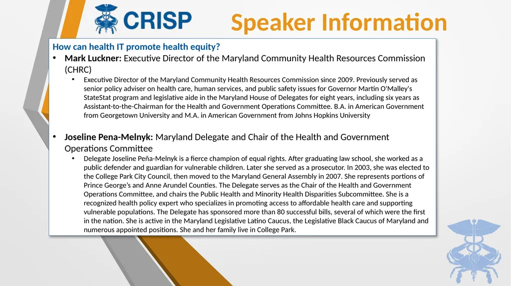 User Summit Agenda 8:45 – 9 AM Opening Remarks - slide 3 of 13