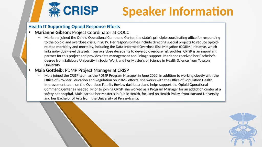 User Summit Agenda 8:45 – 9 AM Opening Remarks - slide 7 of 13