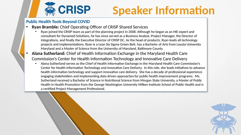 User Summit Agenda 8:45 – 9 AM Opening Remarks - slide 8 of 13