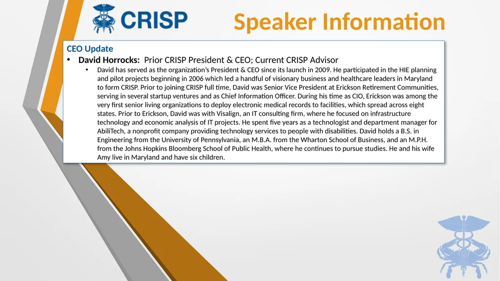 User Summit Agenda 8:45 – 9 AM Opening Remarks - slide 9 of 13